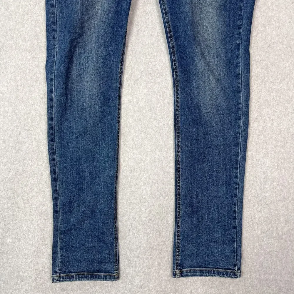 Barbell Apparel Mens 30 Slim Fit Straight Leg Jeans Blue Stretch Denim